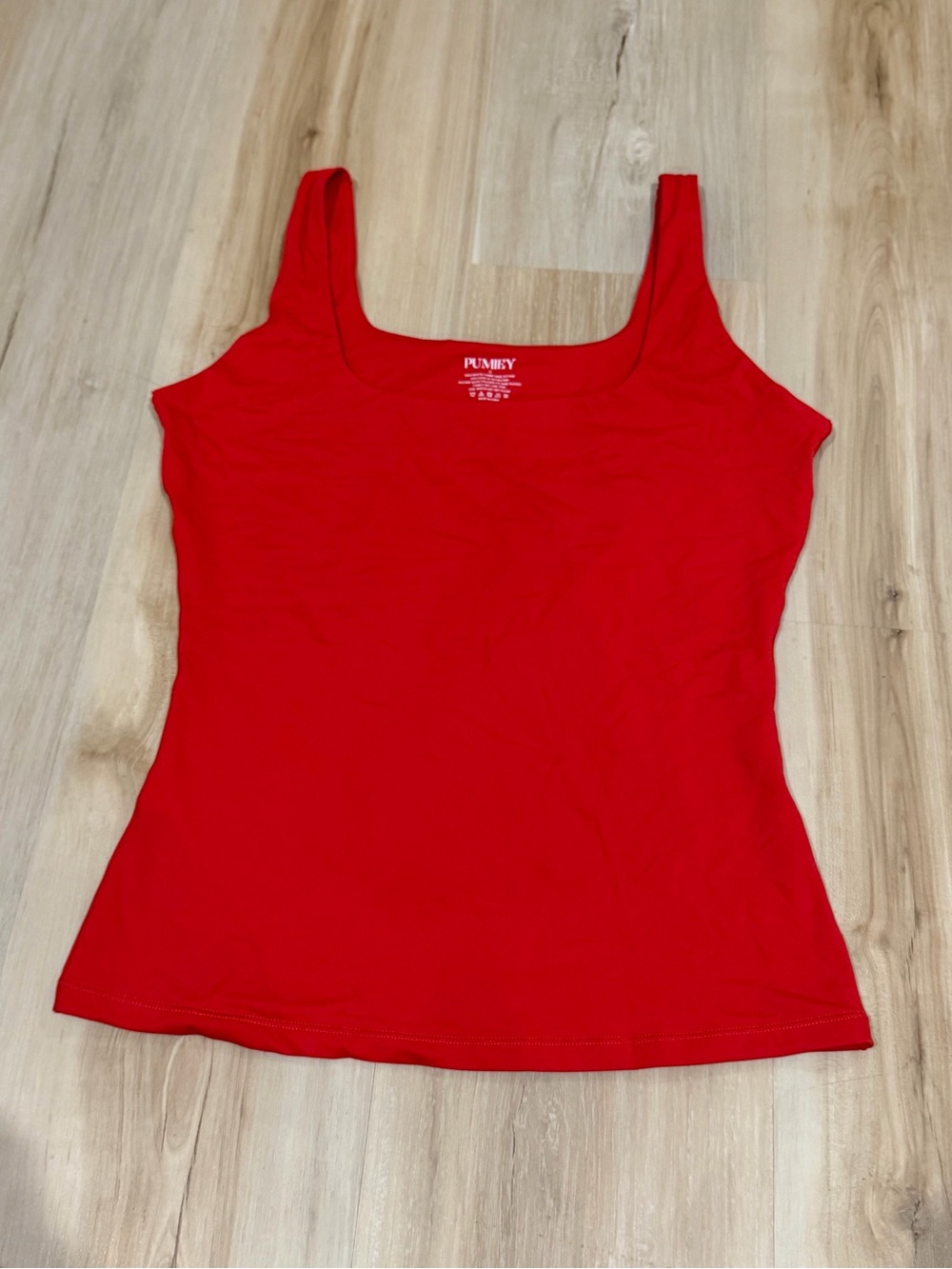 Red Scoop Neck Tank Top - Women's